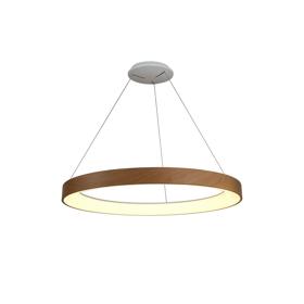M8016  Niseko Dimmable Pendant Ring 50W LED With Remote Wood